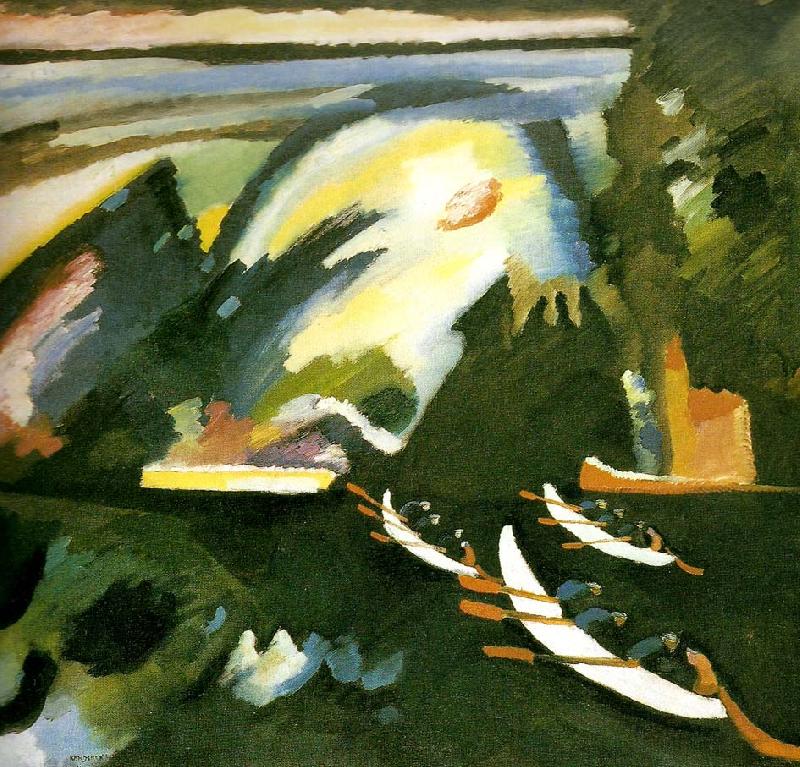 Wassily Kandinsky boat trip oil painting image